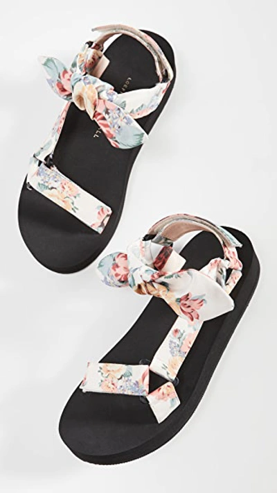 Shop Loeffler Randall Maisie Sport Sandals In White Floral