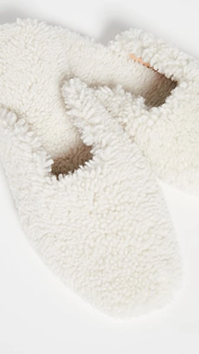 Shop Sleeper Shearling Slippers Cream