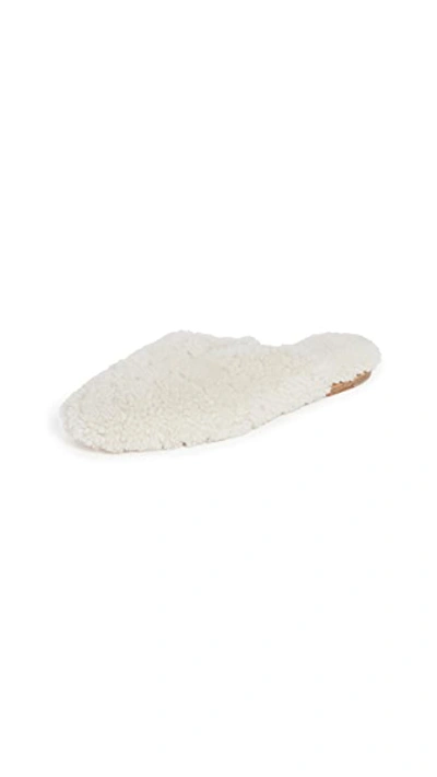 Shop Sleeper Shearling Slippers Cream