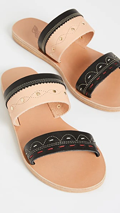 Shop Ancient Greek Sandals X Zeus + Dione Tsarouchi Slides In Natural/black