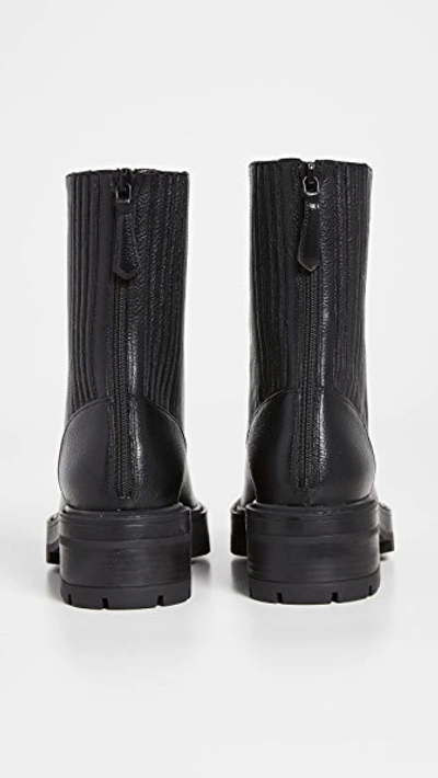 Aquazzura Saint Honore Combat Booties Black In Black