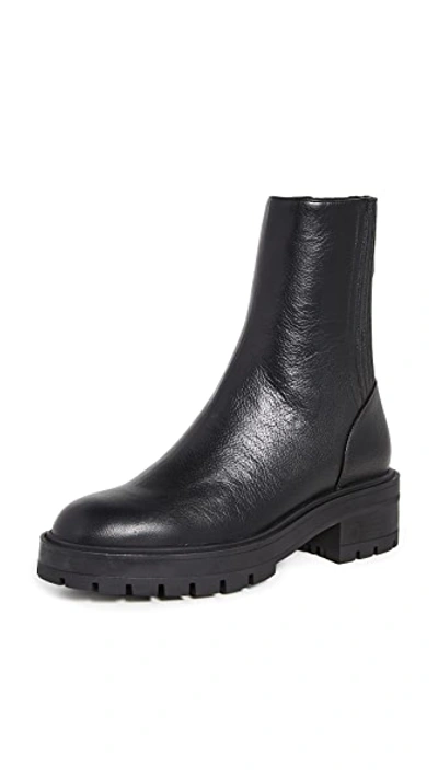 Aquazzura Saint Honore Combat Booties Black In Black