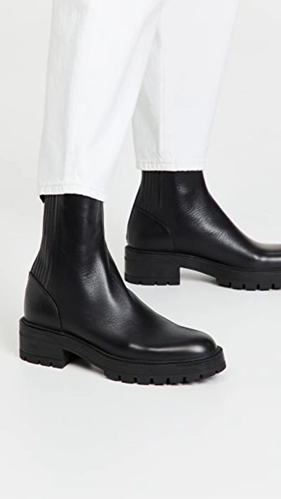 Aquazzura Saint Honore Combat Booties Black In Black