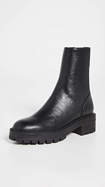 Aquazzura Saint Honore Combat Booties Black In Black