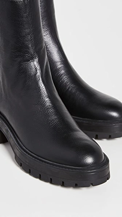 Aquazzura Saint Honore Combat Booties Black In Black