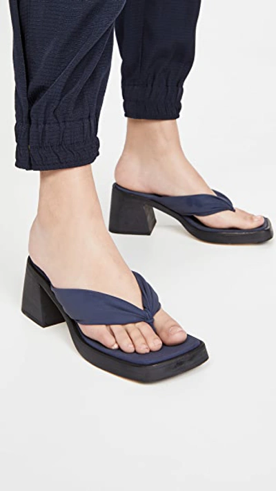Shop Miista April Heeled Thong Sandals In Black