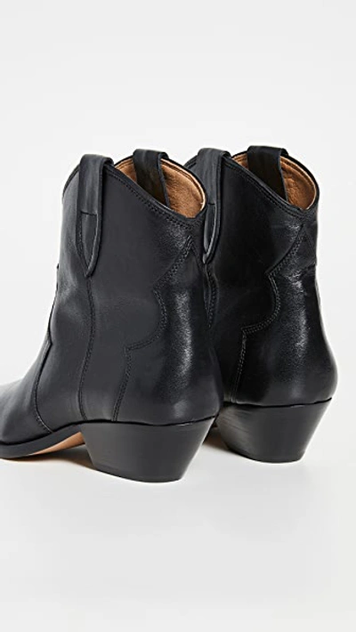 Isabel Marant Polished-finish Pointed-toe Boots In Black