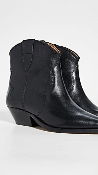 Isabel Marant Polished-finish Pointed-toe Boots In Black
