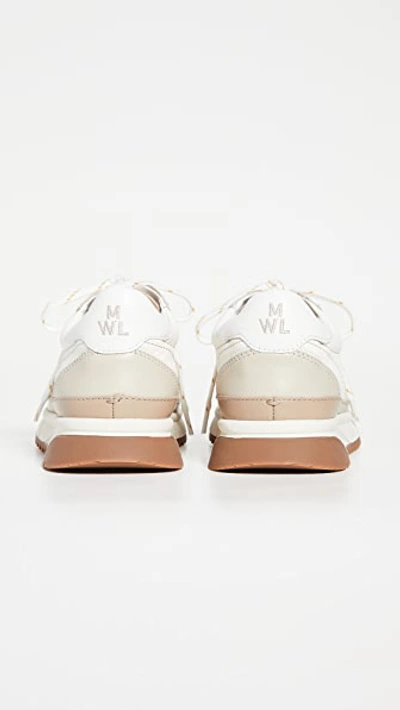 Shop Madewell Kickoff Trainer Sneakers In Neutral Colorblock Leather Antique Cream Multi