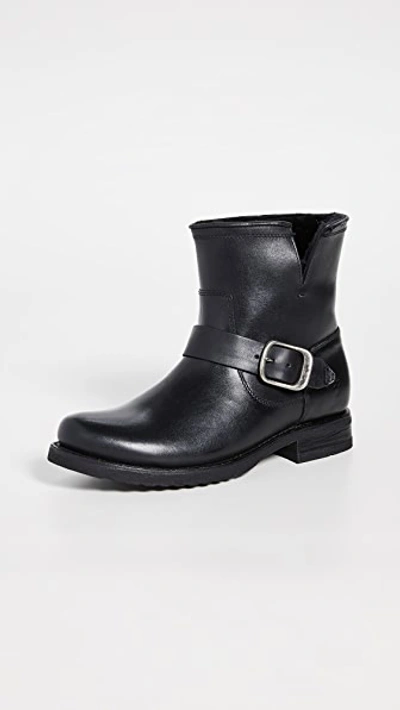 Shop Frye Veronica Shearling Booties In Black