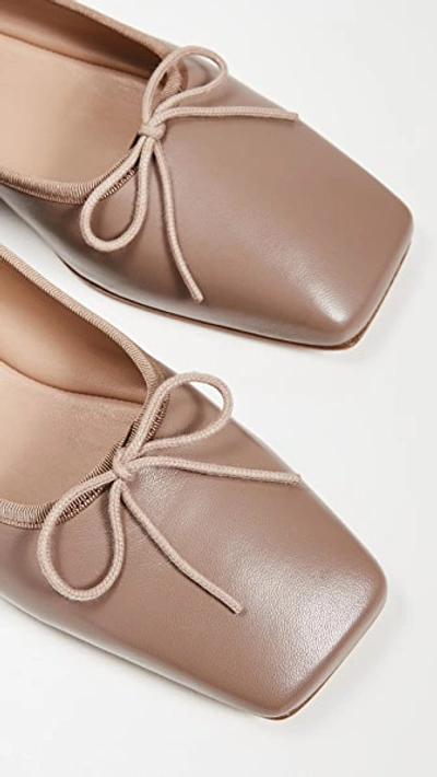 Shop Mansur Gavriel Square Ballerina Flats Biscotto