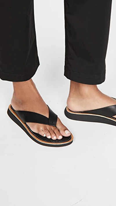 Shop Rag & Bone Parker Thong Sandals In Black