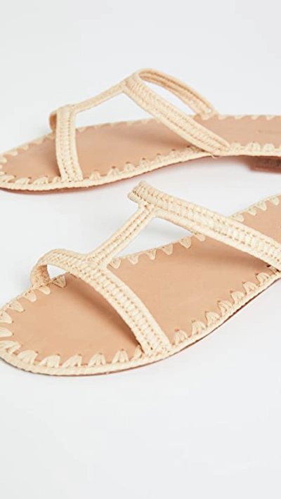 Shop Carrie Forbes Iris Slide Sandals In Natural