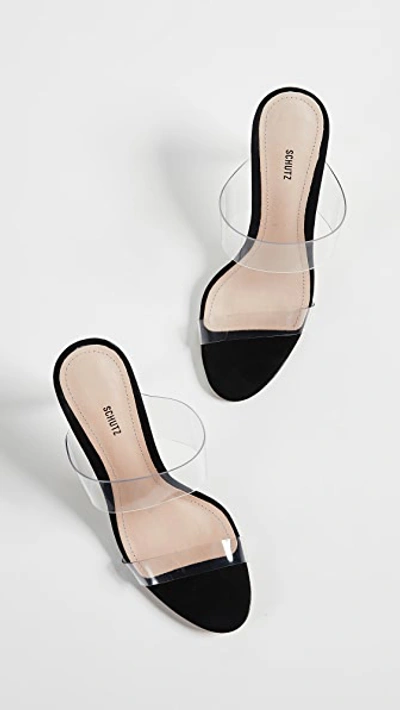 Schutz Ariella Strappy Sandals In Black