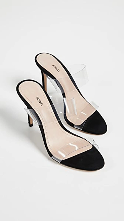 Schutz Ariella Strappy Sandals In Black