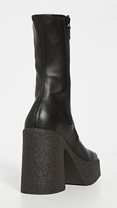 Stella Mccartney Platform Stretch Boots In Black