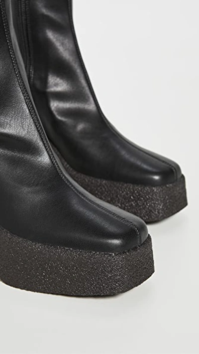 Shop Stella Mccartney Platform Stretch Boots Black