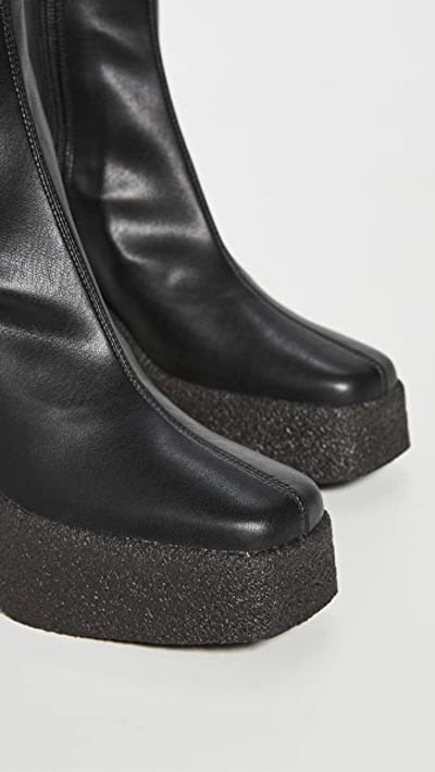 Stella Mccartney Platform Stretch Boots In Black