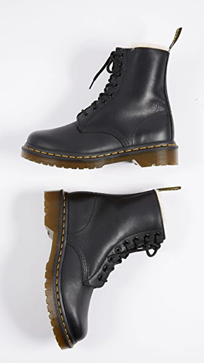 Shop Dr. Martens 1460 Serena 8 Eye Sherpa Boots Black 5