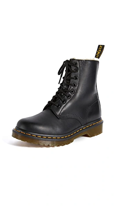 Shop Dr. Martens 1460 Serena 8 Eye Sherpa Boots Black 5