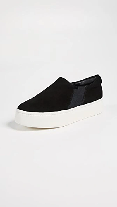 Vince Warren Platform Slip-on Sneakers In Black