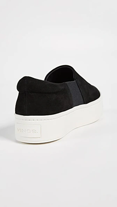 Vince Warren Platform Slip-on Sneakers In Black