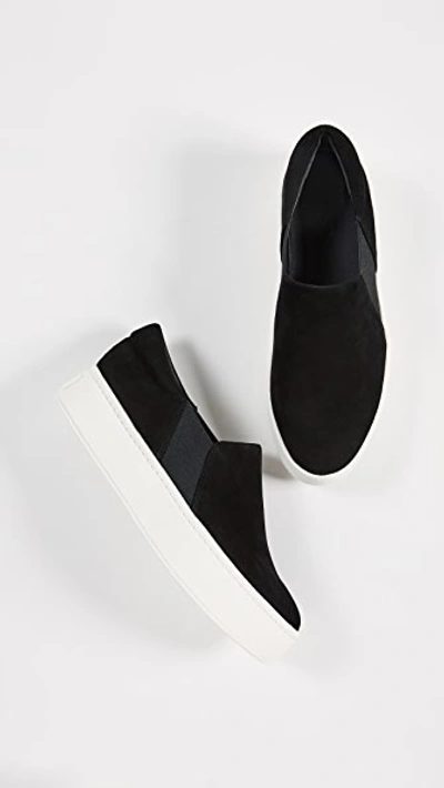 Vince Warren Platform Slip-on Sneakers In Black