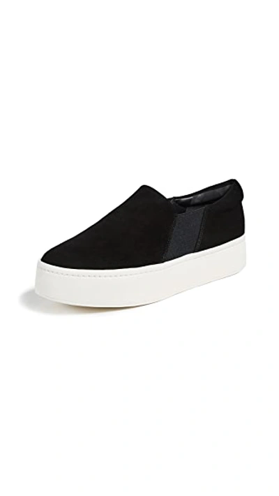 Vince Warren Platform Slip-on Sneakers In Black