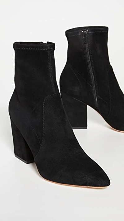 Loeffler Randall Isla Suede Chunky-heel Boots In Black