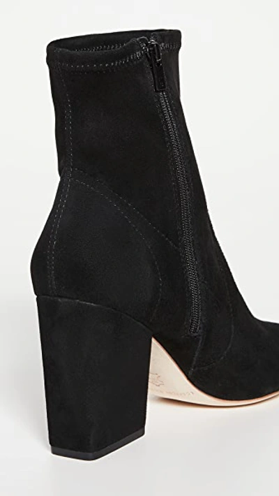 Loeffler Randall Isla Suede Chunky-heel Boots In Black