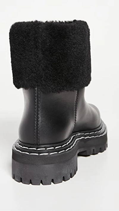 Shop Proenza Schouler Lug Sole Shearling Ankle Boots