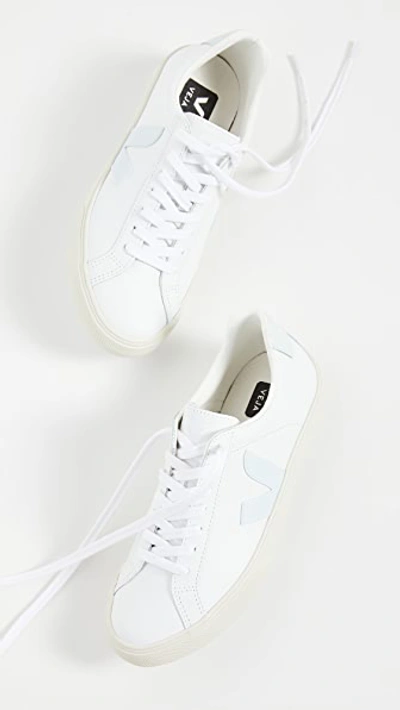 Shop Veja Esplar Sneakers In Extra White/menthol