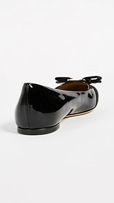 FERRAGAMO VARINA PATENT FLATS NERO FERRG30651