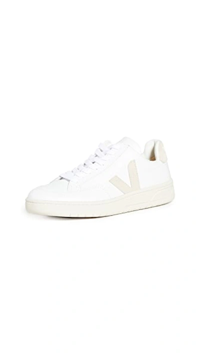 Veja V-12 Sneakers In Extra-white/sable