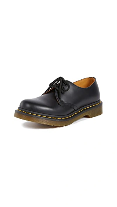 Dr. Martens' 1461 Virginia Lace-up Loafers In Black