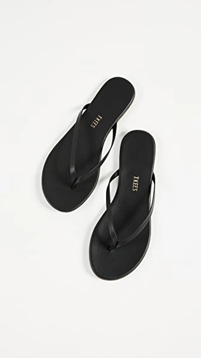 Tkees Liners Matte-leather Flip Flops In Sable