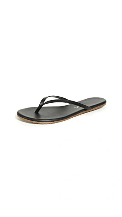Tkees Liners Matte-leather Flip Flops In Sable