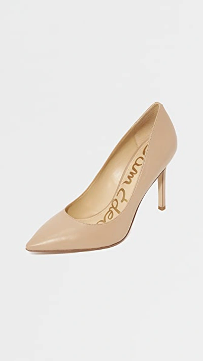 Sam Edelman Danna Pointed Toe Pump In Soft Beige