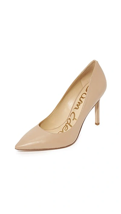 Sam Edelman Danna Pointed Toe Pump In Soft Beige