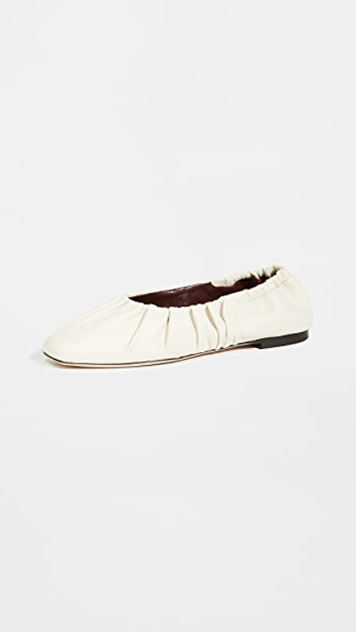 Shop Staud Tuli Ballet Flats In Cream