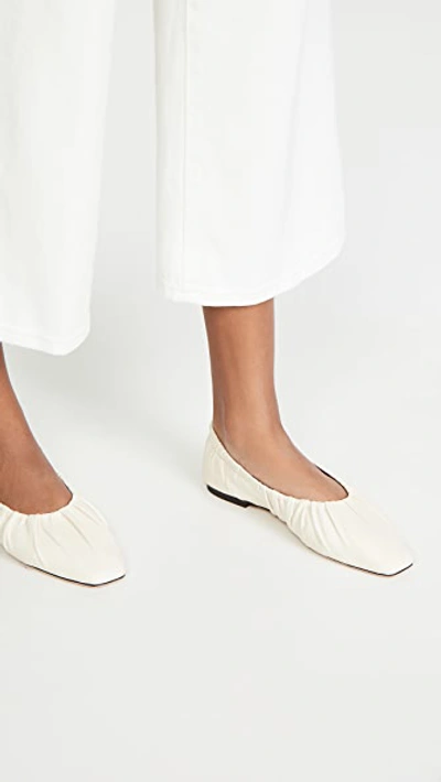 Shop Staud Tuli Ballet Flats In Cream