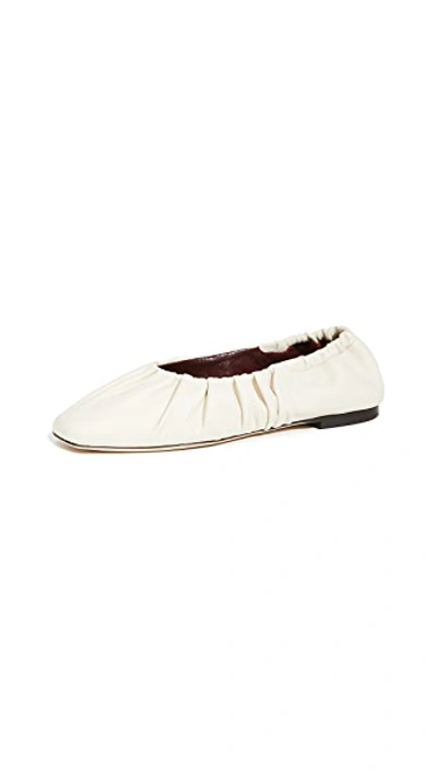 Shop Staud Tuli Ballet Flats In Cream