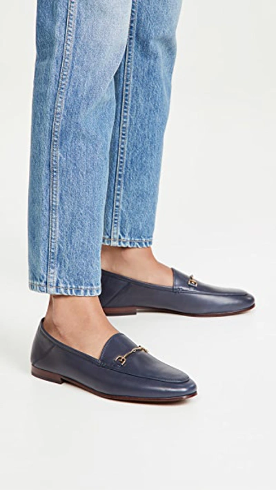 Sam Edelman Loraine Leather Loafers In Baltic Navy