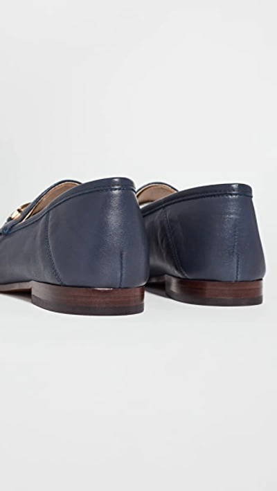 Sam Edelman Loraine Leather Loafers In Baltic Navy