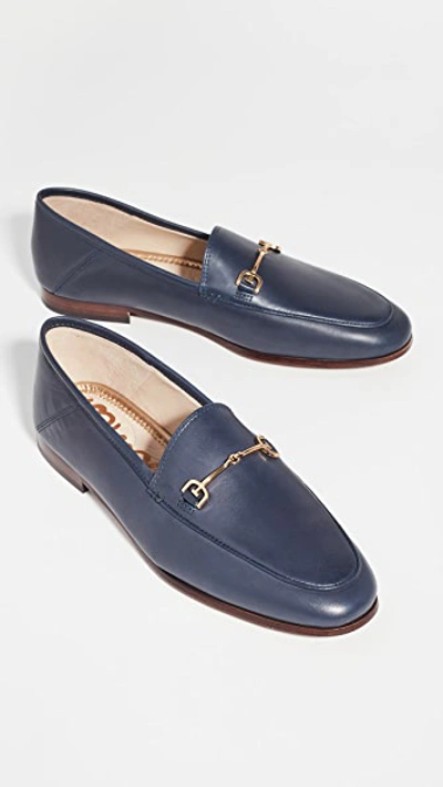 Sam Edelman Loraine Leather Loafers In Baltic Navy