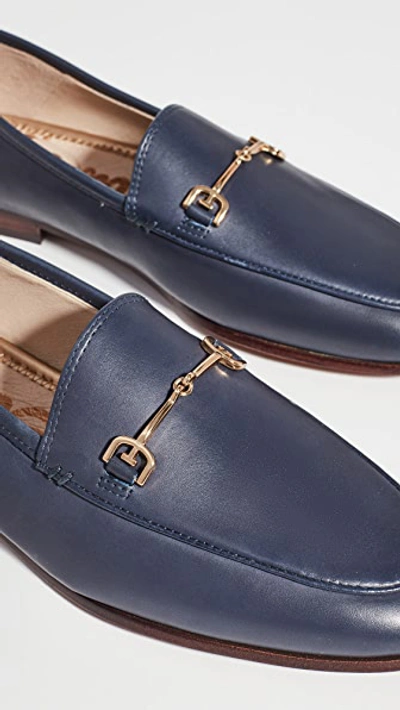 Sam Edelman Loraine Leather Loafers In Baltic Navy