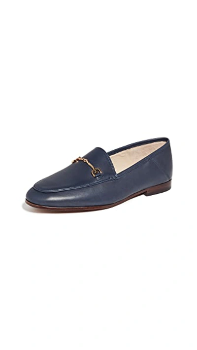 Sam Edelman Loraine Leather Loafers In Baltic Navy