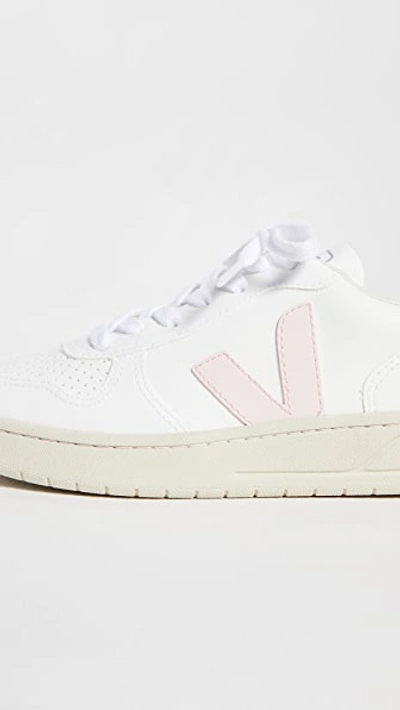 Shop Veja V-10 Sneakers In White/petal/black