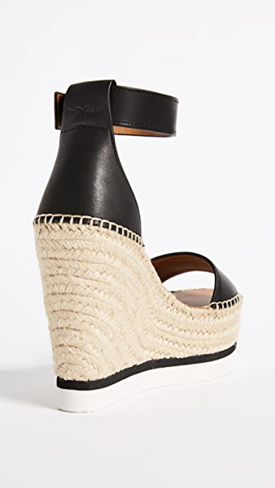 Shop See By Chloé Glyn Wedge Espadrille Nero