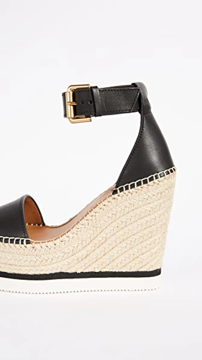 Shop See By Chloé Glyn Wedge Espadrilles Nero